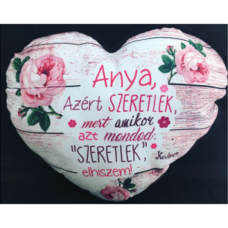 Kicsi szív párna - Anya azért szeretlek
