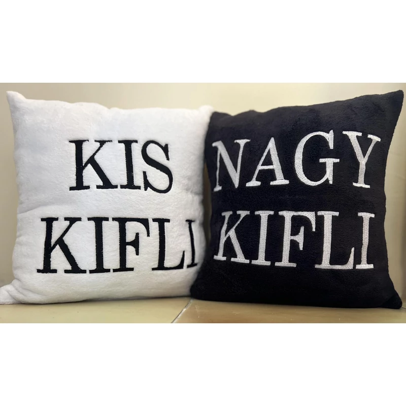 Hímzett Páros párna - Kis kifli, Nagy kifli