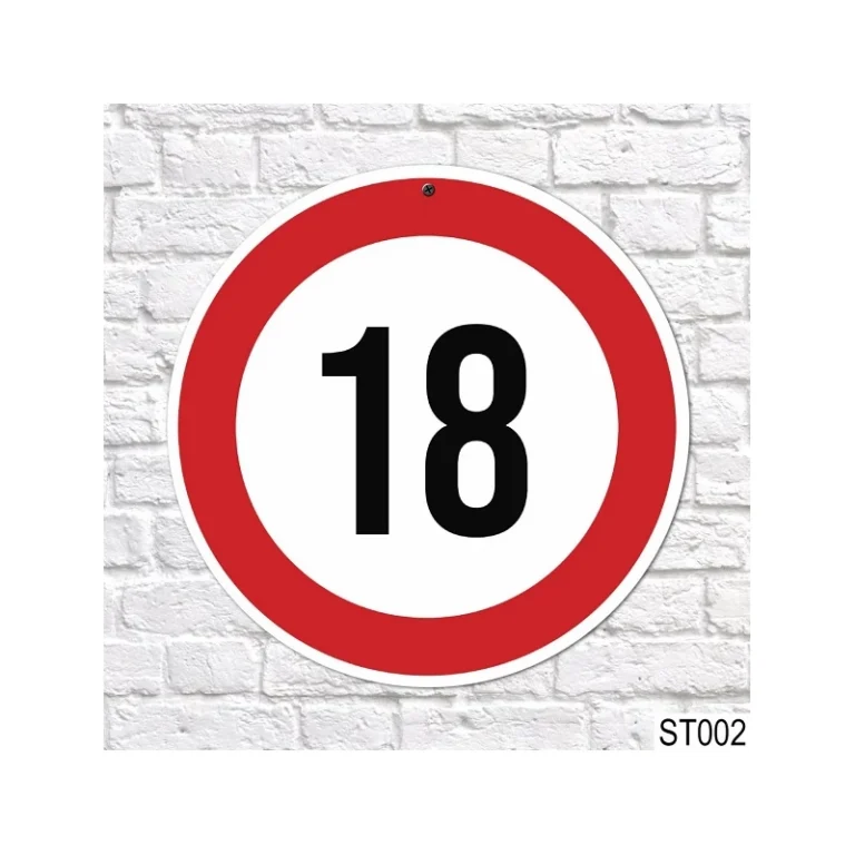 Sebességkorlátozó tábla 18-as