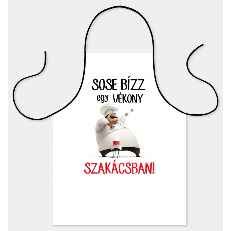Vicces kötény - Sose bízz egy vékony szakácsban