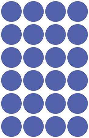 Etikett, 18 mm, kör, eltávolítható, AVERY ZWECKFORM, indigókék, 96 etikett/csomag - Image 4