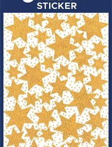 Matrica, 2 ív, 76x120 mm, AVERY ZWECKFORM, "Z-Design No.52225", arany csillagok