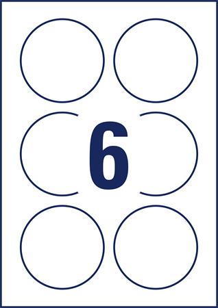 Etikett, univerzális, 80 mm, kör, AVERY ZWECKFORM, 60 etikett/csomag - Image 3