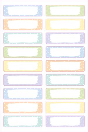 Ruhacímke, műanyag, iskolai, 45x13 mm, kézzel írható, AVERY ZWECKFORM, pasztell, 36 címke/csomag - Image 2