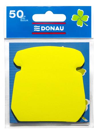 Öntapadó jegyzettömb, telefon alakú, 50 lap, DONAU, sárga - Image 2