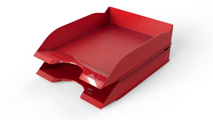 Irattálca, műanyag, DURABLE, "Basic", piros - Image 2