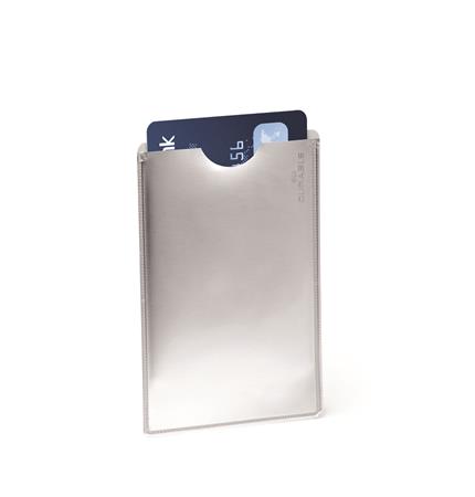 Bankkártyatartó, 1 db-os, RFID védelemmel, DURABLE, ezüst - Image 2