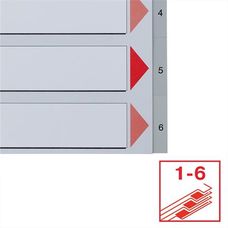 Regiszter, műanyag, A4, 1-6, ESSELTE, szürke - Image 5