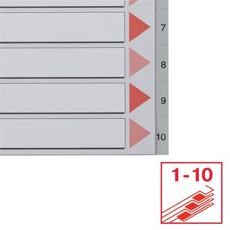 Regiszter, műanyag, A4, 1-10, ESSELTE,szürke - Image 5