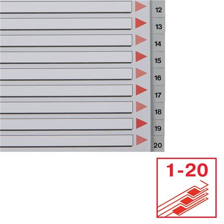 Regiszter, műanyag, A4, 1-20, ESSELTE, szürke - Image 5