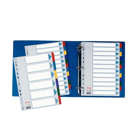 Regiszter, laminált karton, A4, 6 részes, ESSELTE "Mylar" - Image 2