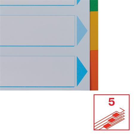 Regiszter, karton, A4, 5 részes, írható előlappal, ESSELTE "Standard", színes - Image 5