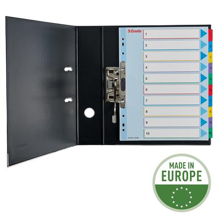 Regiszter, laminált karton, A4 Maxi, 1-10, újraírható, ESSELTE - Image 3