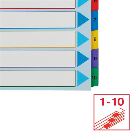 Regiszter, laminált karton, A4 Maxi, 1-10, újraírható, ESSELTE - Image 5