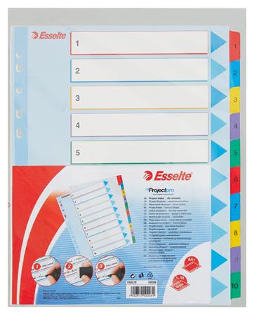 Regiszter, laminált karton, A4 Maxi, 1-10, újraírható, ESSELTE - Image 7