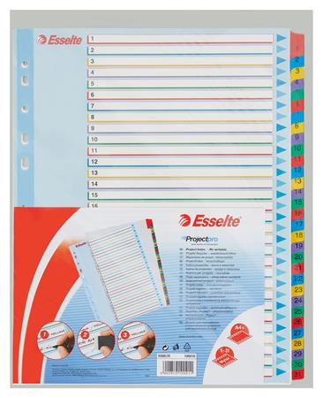 Regiszter, laminált karton, A4 Maxi, 1-31, újraírható, ESSELTE - Image 7