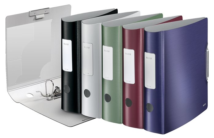 Iratrendező, 82 mm, A4, PP, LEITZ "180 Active Style", szaténfekete - Image 3