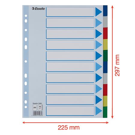 Regiszter, műanyag, A4, 10 részes, ESSELTE - Image 7