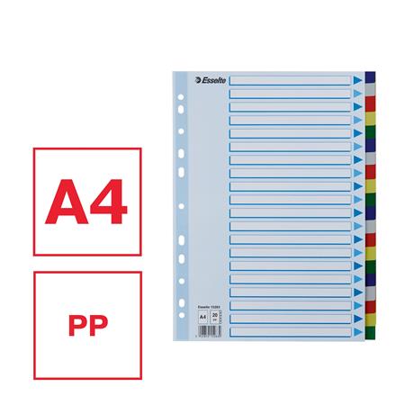 Regiszter, műanyag, A4, 20 részes, ESSELTE - Image 4
