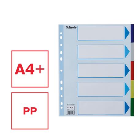 Regiszter, műanyag, A4 Maxi, 5 részes, ESSELTE - Image 4