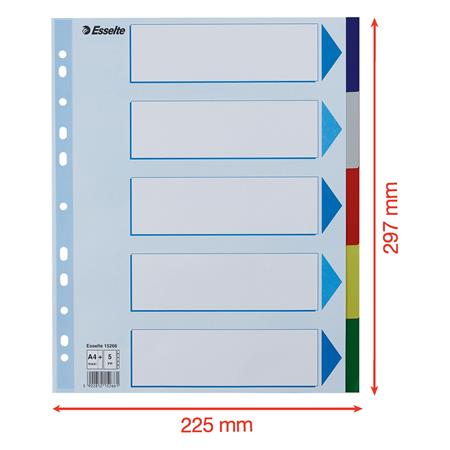 Regiszter, műanyag, A4 Maxi, 5 részes, ESSELTE - Image 7