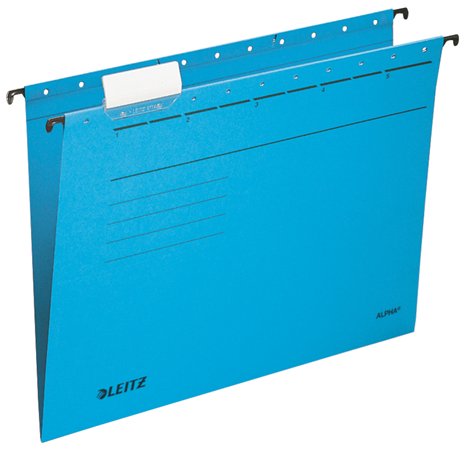Függőmappa, karton, A4, LEITZ "Alpha Standard", kék - Image 2