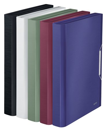 Harmonikamappa, A4, PP, 6 rekeszes, LEITZ "Style", szaténfekete - Image 4