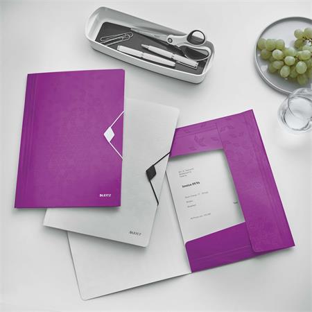 Gumis mappa, PP, A4, LEITZ "Wow", lila - Image 3