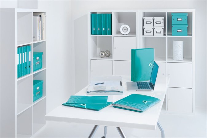 Előrendező, A4, 12 részes, műanyag, LEITZ "Wow", jégkék - Image 4