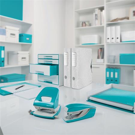 Spirálfüzet, A5, kockás, 80 lap, LEITZ "Wow", jégkék - Image 9