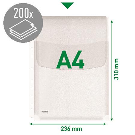 Genotherm, lefűzhető, A4, 170 mikron, narancsos felület, 20 mm, behajtható fül, LEITZ "Jumbo" - Image 4