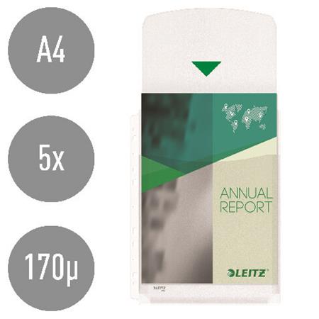 Genotherm, lefűzhető, A4, 170 mikron, narancsos felület, 20 mm, behajtható fül, LEITZ "Jumbo" - Image 5
