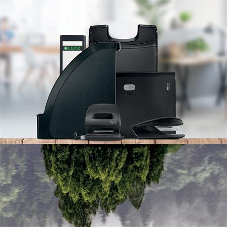 Lyukasztó, kétlyukú, 30 lap, LEITZ "Recycle NeXXt", fekete - Image 5