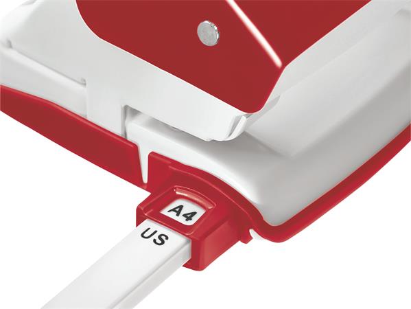 Lyukasztó, kétlyukú, 30 lap, LEITZ "Nexxt", piros - Image 4