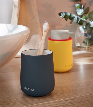 Írószertartó, kerámia, LEITZ "Cosy", bársonyszürke - Image 5