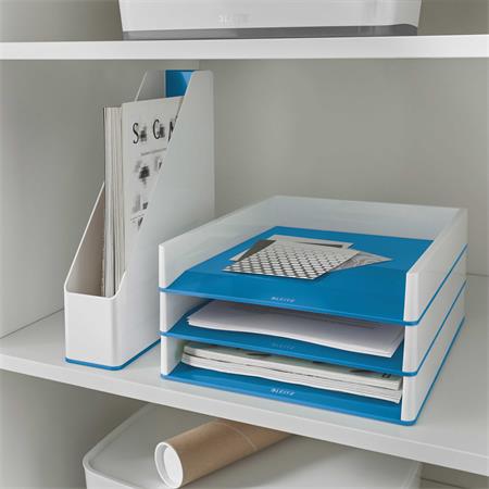 Iratpapucs, műanyag, 73 mm, kettős színhatású, LEITZ "Wow", kék - Image 3