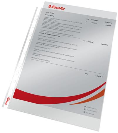 Genotherm, lefűzhető, A4, 55 mikron, víztiszta felület, ESSELTE "Luxus" - Image 5