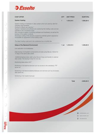 Genotherm, lefűzhető, A4, 75 mikron, víztiszta felület, ESSELTE "Luxus" - Image 3