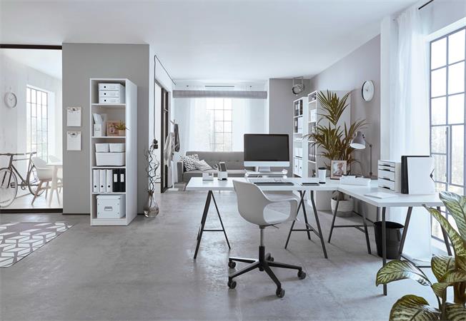 Irattároló, laminált karton, 4 fiókos, LEITZ "Click&Store", fehér - Image 3