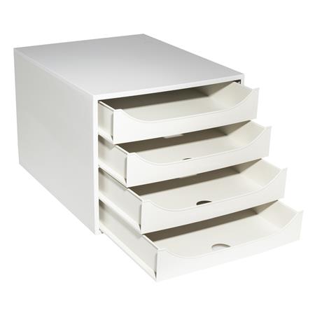 Irattároló, műanyag, 4 fiókos, EXACOMPTA "Ecobox Office", szürke-szürke - Image 4