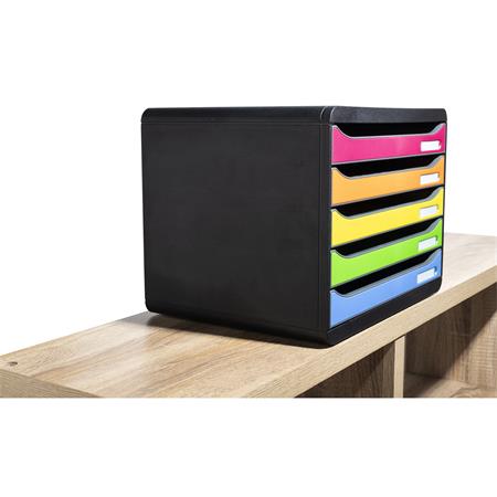 Irattároló, műanyag, 5 fiókos, EXACOMPTA "Big-Box Plus Horizon Iderama" - Image 9
