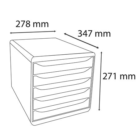 Irattároló, műanyag, 5 fiókos, EXACOMPTA "Big-Box Plus Skandi Iderama" - Image 7