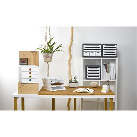 Irattároló, műanyag, 4 fiókos, EXACOMPTA "Pop-Box", fehér - Image 7