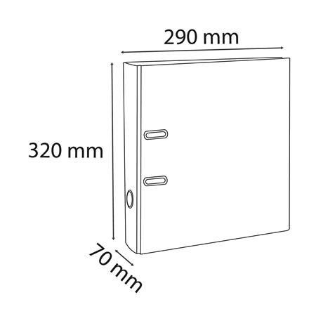 Iratrendező, 70 mm, A4, PVC, EXACOMPTA, fehér - Image 2