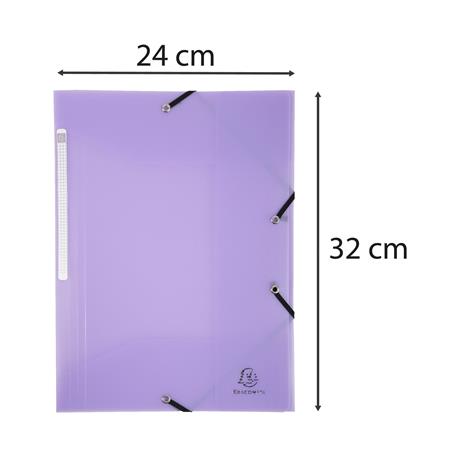 Gumis mappa, PP, A4, EXACOMPTA "Chromaline Pastel", lila - Image 3
