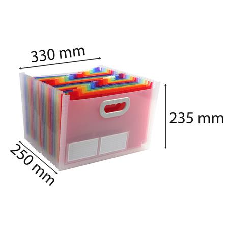 Harmonika irattartó, A4, PP, 24 rekeszes, EXACOMPTA - Image 3