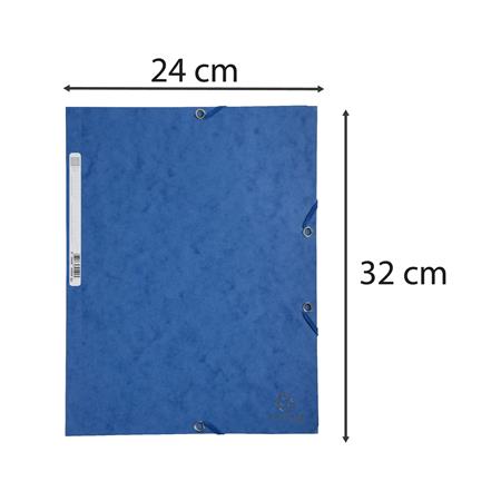 Gumis mappa, prespán, A4, EXACOMPTA, kék - Image 2