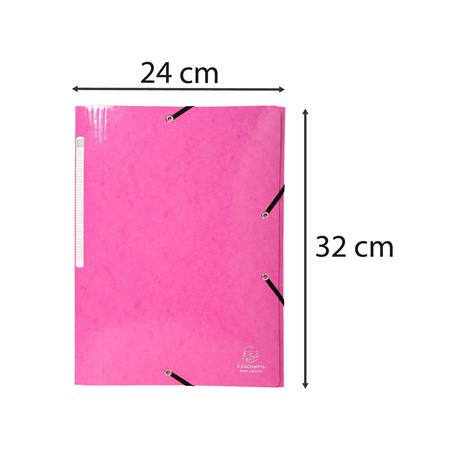 Gumis mappa, karton, A4, EXACOMPTA "Iderama", pink - Image 5