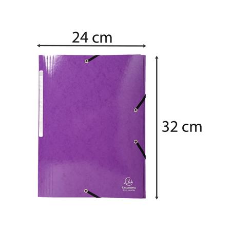 Gumis mappa, karton, A4, EXACOMPTA "Iderama", lila - Image 5