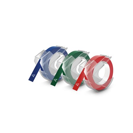 Feliratozógép szalag, 9 mm x 3 m, DYMO "3D", piros - Image 2